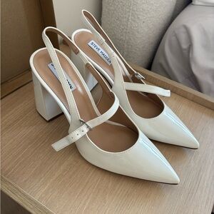Steve Madden Maegan White Patent heels